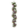 thumbnail image 1 of Mecorevxz 5.91Ft Artificial Flower Vines with 33 Roses Wall Hanging Artificial Flower Decoration(Purple), 1 of 9
