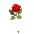 thumbnail image 1 of Mecorevxz 5 Pcs Artificial Red Flowers with Stems Faux Velvet Roses for Valentines Day Wedding Decorations Bridal Bouquet DIY Floral Arrangement Home Decor (Red), 1 of 9