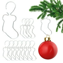 Mecorevxz 50 Pcs Christmas Ornaments Hooks Small Christmas Tree Ornament Hooks Mini Metal Ornament Hangers For Christmas Tree Decoration(Silver)