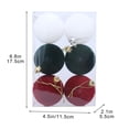thumbnail image 1 of Mecorevxz 6 Pcs Velvet Christmas Balls Flocked Christmas Tree Ornaments Plastic Balls Xmas Decorative Hanging Ornaments Christmas Tree Decoration 2.36”（G）, 1 of 8