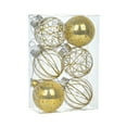 thumbnail image 1 of Mecorevxz 6 Pieces 2.36 Inch Christmas Clear Plastic Fillable Ball Ornaments DIY Craft Transparent Baubles Shatterproof Christmas Tree Hanging Ornaments for Xmas Decor(Gold), 1 of 7