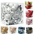 thumbnail image 1 of Mecorevxz 65Pcs Christmas Balls Ornaments Set, Delightful Classic Gift Set, Shatterproof Plastic Decor for Xmas Tree Holiday Wedding Party Decorations with Hanging Strings,Silver, 1 of 4