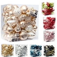thumbnail image 1 of Mecorevxz 65Pcs Christmas Balls Ornaments Set, Delightful Classic Gift Set, Shatterproof Plastic Decor for Xmas Tree Holiday Wedding Party Decorations with Hanging Strings,Rose Gold, 1 of 4