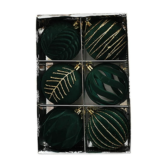 Mecorevxz 6Pcs Christmas Decorations 3.15Inch Christmas Velvet Powder Balls for Christmas Tree Decor