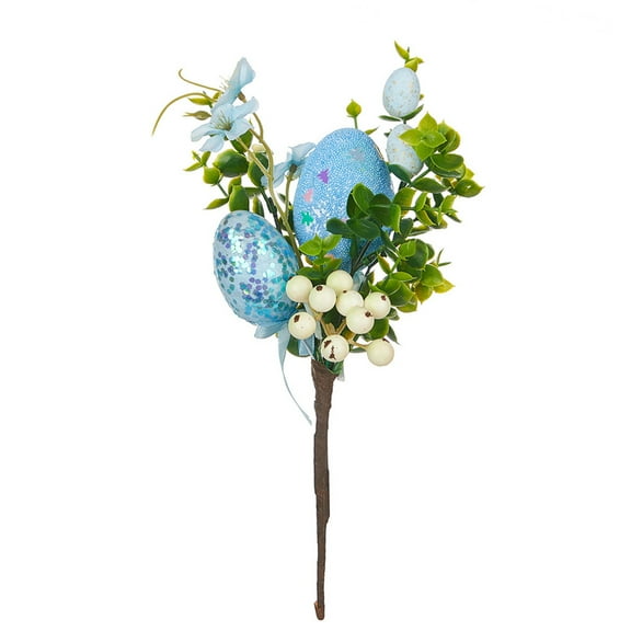 Mecorevxz 6Pcs Easter Eggs Plug DIY Foam Resurrection Eggs Decorative Greenerys Home Desktop Ornaments Accessories(C)