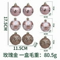 thumbnail image 1 of Mecorevxz 6Pcs Electroplated Plastic Ball Christmas Tree Ornaments Hanging Ornaments in Gift Boxes for Christmas Decorations,Christmas Gifts(Rose Gold), 1 of 2