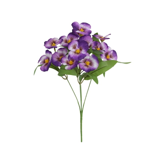 Mecorevxz Artificial Pansy Flowers Fake Flowers for Hotel Decoration Wedding and Home Decor Creatives Ornaments Silk Flowers Suitable for Easter Decor(Purple)