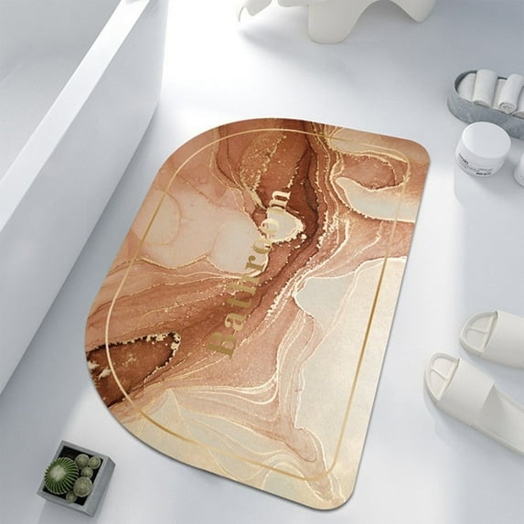 Mecorevxz Bathroom Soft Diatomaceous Earth Absorbent Floor Mats Bathroom Toilet Doorway Quickly Dry Foot Mat Entry Door Mat Non-slip Mat