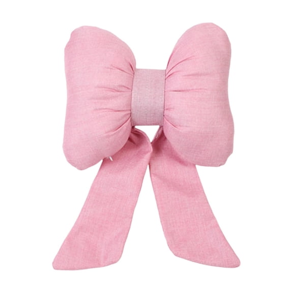 Mecorevxz Bow Car Headrest Pillows Plush Car Neck Pillows for Travel Driving Office Chair Head Support Cushions,Valentines Day (Pink)
