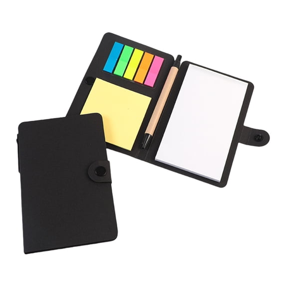 Mecorevxz Button Stickyss Notes with Pen Self Stick Memo Pad Notepad for Office Planner Journal Writing Supplies 10ml(Black)