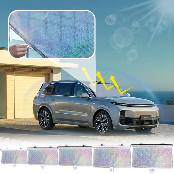 Mecorevxz Car Sunshades Sun Protection Thermal Insulation Curtains Automatic Rolling Blinds And Household Automatic Retractable Window Sunshades For Car Use - 18x49 inch, Multicolour
