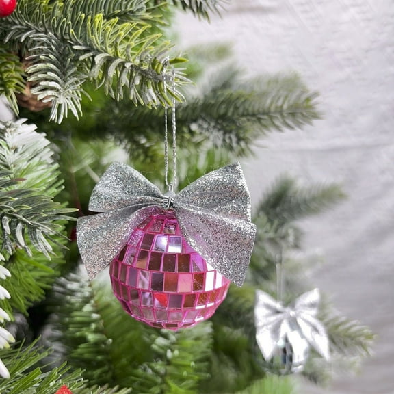 Mecorevxz Christmas Balls Decorations with Bow, Christmas Baubles Shatterproof Balls Ornaments for Christmas Tree Decor