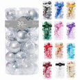 thumbnail image 1 of Mecorevxz Christmas Balls Ornaments - 30Pcs Shatterproof Christmas Ornaments Set Plastic Hanging Christmas Decorations for Xmas Tree Decor,Christmas Gifts (2.36",Silver), 1 of 5