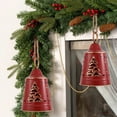 thumbnail image 1 of Mecorevxz Christmas Bells Decorations Iron Christmas Ball 6.89x11.42 Inch Bell Yard Decor for Xmas Tree Doorway Home Garden Decor,Christmas Gifts（Red）, 1 of 7