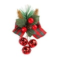 thumbnail image 1 of Mecorevxz Christmas Bells with Bows and pine needles,Red Friut Christmas Pendant for Xmas Tree Decor,Christmas Gifts(Red), 1 of 6