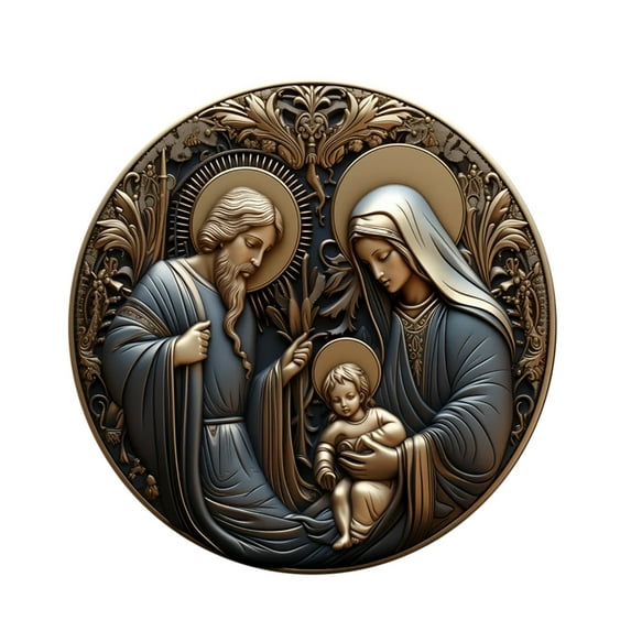 Mecorevxz Christmas Decorations 3.15Inch Round Christmas Birth Hanging Ornaments Suitable for Christmas Tree Decor,Christmas Gifts