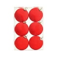 thumbnail image 1 of Mecorevxz Christmas Decorations 6 Pcs Velvet Christmas Balls 2.36Inch Flocked Christmas Tree Ornaments for Xmas Decorative Hanging Ornaments,Christmas Tree Decor(Red), 1 of 7