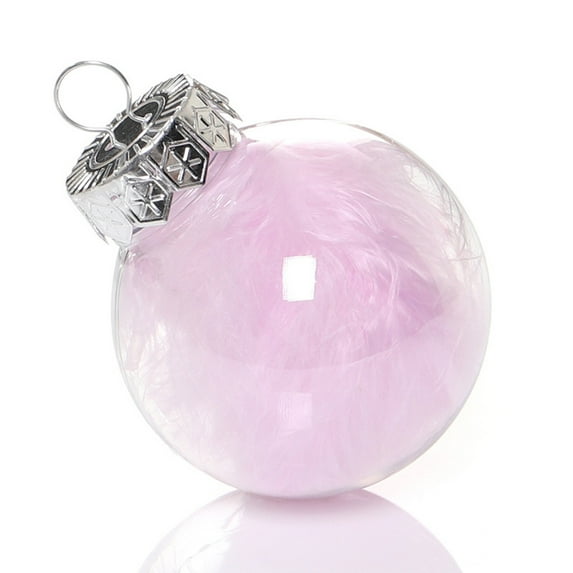 Mecorevxz Christmas Decorations Balls Shatterproof Transparent Christmas Decorative Hanging Christmas Tree Decorative Baubles Decorative Hanging Ornaments(Pink)