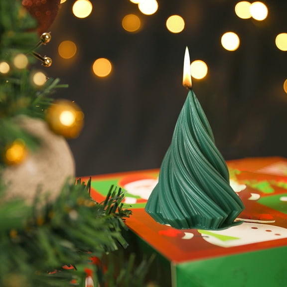 Mecorevxz Christmas Decorations Christmas Tree Shaped Candle for Christmas Decor,Indoor and Outdooe Candle Ornament
