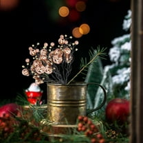 Mecorevxz Christmas Decorations Gold and Red Christmas Twigs and Leaves Red Fruit Fruit Christmas Tree Garland Rattan DIY Decorative Accessories,Rose Gold