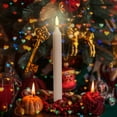 thumbnail image 1 of Mecorevxz Christmas Decorations Pole Wax Paraffin LED Electronic Candle Light Christmas Wedding Decoration Candle Long Pole Wax Pole Wax(Pink), 1 of 7