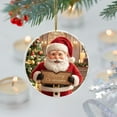 thumbnail image 1 of Mecorevxz Christmas Decorations Santa Claus Acrylic Hanging Ornaments Suitable for Christmas Tree Decorations,Christmas Gifts,3.15Inch, 1 of 6