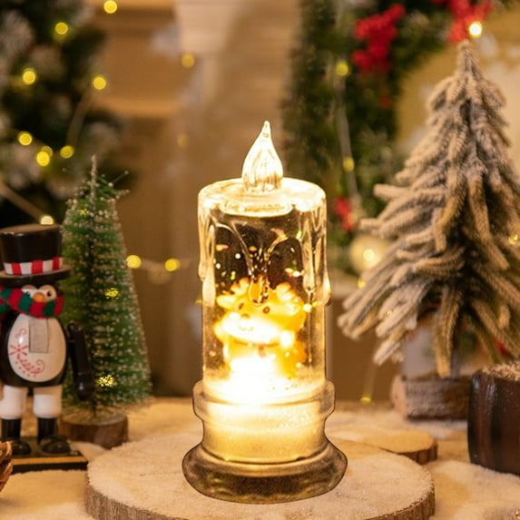 Mecorevxz Christmas Decorations Wind Lights Crystal Lights Xmas Cute Reindeer Christmas Party Decoration Christmas Ornaments 25ml