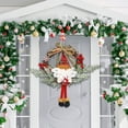 thumbnail image 1 of Mecorevxz Christmas Flower Wreath Door Hanging Wall Hanging Rattan Wreath Atmospheric Scene Decorations Strobiles Handmade Imitation Bow Red Fruit Wreath, 1 of 7