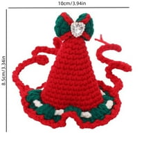 Mecorevxz Christmas Knitted Cats Santa Hats Pet Crochet Dog Hats for Christmas Costume Outfit Cap Warm Winter Puppy Cats Beanie Holiday Party Dress Up Props