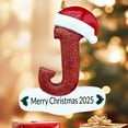 thumbnail image 1 of Mecorevxz Christmas Letter Ornament 2025,Letter Personalized Christmas Indoor for Christmas Tree Ornaments Pendant Hanging Decorations, DIY Hanging Christmas Ornaments (J), 1 of 7