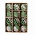 thumbnail image 1 of Mecorevxz Christmas Ornaments Set of 12, 2.36" Flocked Velvet Balls with Hand Painted Designs Suitable for Christmas Tree Decorations,Christmas Gifts(B), 1 of 3