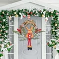 thumbnail image 1 of Mecorevxz Christmas Reindeer Flower Wreath Door Hanging Wall Hanging Rattan Wreath Atmospheric Scene Decorations Strobiles Handmade Imitation Bow Red Fruit Wreath, 1 of 7