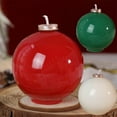 thumbnail image 1 of Mecorevxz Christmas Snowflake Ball Candles Soy Wax Christmas Scented Candles Xmas Table Snowflake Decor Festival Holiday Lovely Ornaments Suitable for Xmas Decor,Christmas Gifts(Red), 1 of 8