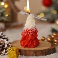 thumbnail image 1 of Mecorevxz Christmas Tree Candle Set Red White Green Xmas Wax Scented Candles for Winter Holiday Party Xmas Table Decor Gifts,9.5 x 6cm(Red), 1 of 7