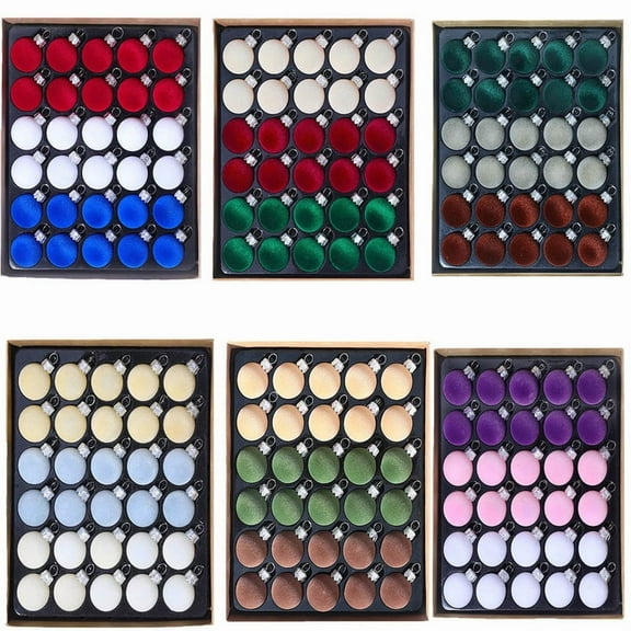 Mecorevxz Christmas Tree Decorations Balls– Velvet 3cm | 30pcs Ball Ornaments Christmas Ball,Flocked Balls Ornaments Assortment for Trees,Parties and Daily Holiday Decoration Use