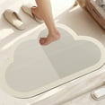 thumbnail image 1 of Mecorevxz Cloud Shape Diatomite Bath Mat Shower Mat Fast-Dry, Non-Slip, Easy to Clean for Bathroom Floor, 1 of 7