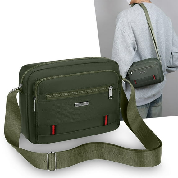 Mecorevxz Crossbody Bags for Women Nylon Shoulder Bag Roomy Multiple Pockets Messenger Purses Handbags(Green)