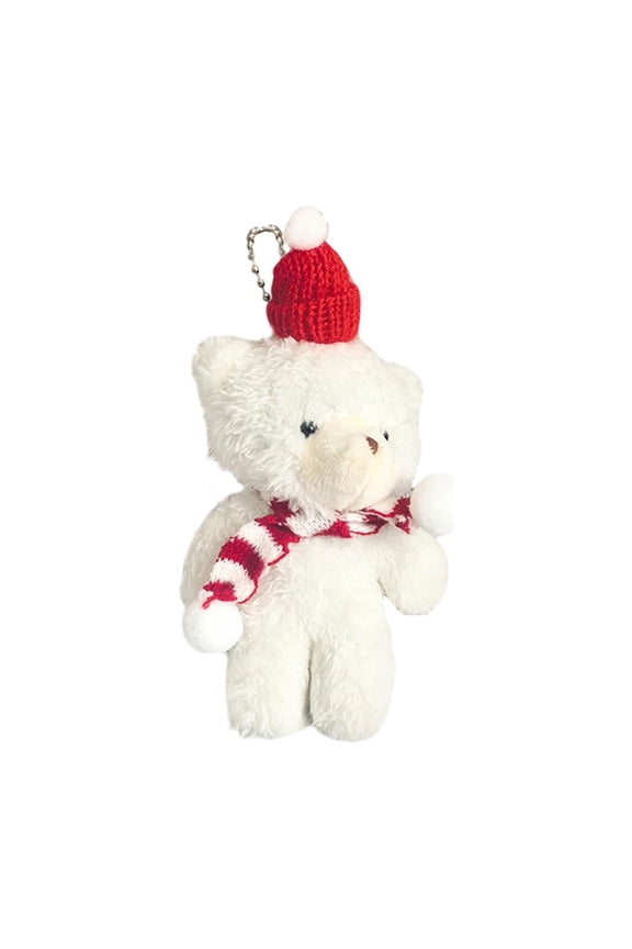 Cute Plush Bear Keychain Teddy Bear Stuffed Animals Keyring Charm Handbag Pendant Suitable for Valentines Day Decorations,Valentines Day Gifts(C)