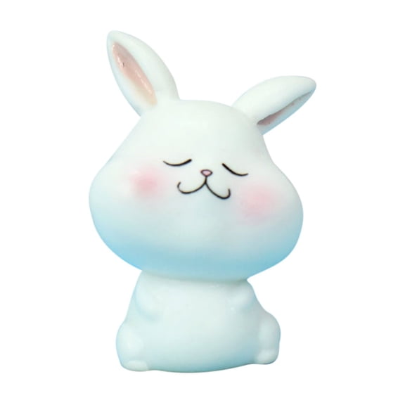 Mecorevxz Cute Rabbitt Garden Ornaments Decorative Courtyard Outdoor Resin Crafts Sculptures(Blue,B)