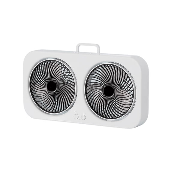 Mecorevxz Double Head Two-way Wall Mountables Desktop Portable Fan with 3 Adjustable Wind Speeds High Wind Power Fan For Home Office Camping and Bedroom Use(Black)