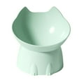 thumbnail image 1 of Mecorevxz Elevated Cat Food Bowl, Plastic Raised and Tilted Water Bowl, Anti Vomiting and Protect Pets' Spines Dishes for Small Dog, Fat Faced Cat, Kitten (Green, 1 Pack), 1 of 9