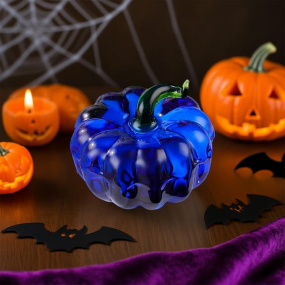Mecorevxz Fall Decor Crystal Pumpkin Artificial Fruit Glassware Halloween Decorations Pumpkin Decorative Item Home Crystal Decorative