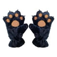 thumbnail image 1 of Mecorevxz Faux Fur Plush Furry Cat Claw Gloves Fursuit Animal Paws Mittens for Cold and Warmth Protection(Black), 1 of 5