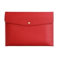 thumbnail image 1 of Mecorevxz File Folders Waterproof Leather Envelopes Case Folder Document Case Bag Pouch File Bag Document Storage Document Holders with Removable Hand Strap(Red), 1 of 7