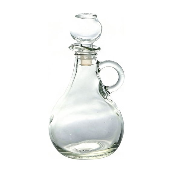 Mecorevxz Glass Olive Oil Dispenser Bottle with Handle Clear Vinegar Soy Sauces Storage Container for Kitchen Cooking and BBQ Use(B)