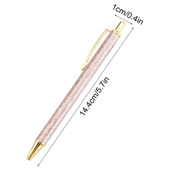 Mecorevxz Gold Powder Ballpoint Pen Creatives Shiny Gift with Push Mechanism Pen 2ml for Office Supplies(A)