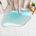 thumbnail image 1 of Mecorevxz Gradient Bath Rugs Super Absorbent Dry Rubber Backing Non Slip Washable Bathroom Floor Mats Shower Rug For In Front of Bathtub Shower Room 16x24Inch,Blue, 1 of 6