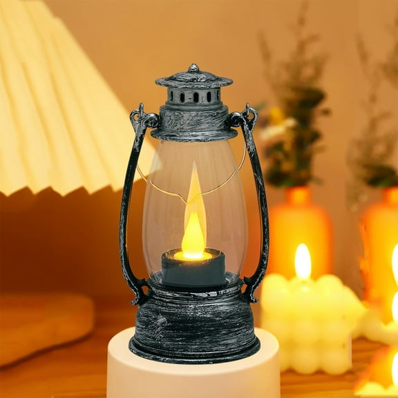 Mecorevxz Halloween Decorations Electronic Candle Ambient Light Halloween Small Oil Lamp Mini Light Candle Night Light Holiday Ambient Decoration Lights