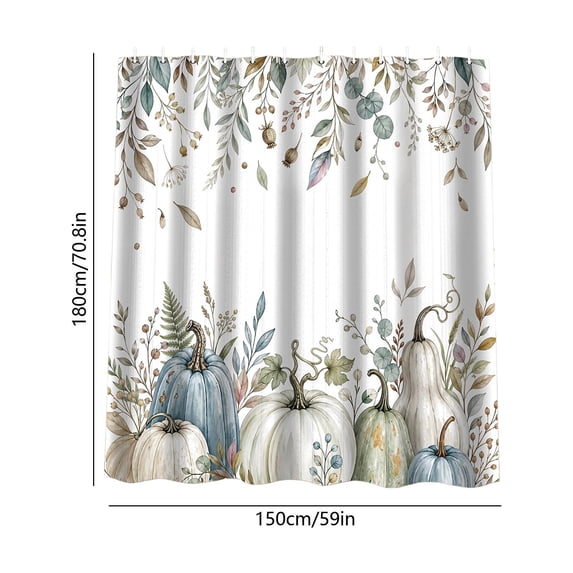 Mecorevxz Halloween Shower Curtain Waterproof Fabric Bath Curtain Autumns Fall Bathroom Decor Set with Hooks for Home Bathroom Decor,Halloween Decorations,180x150cm(D)
