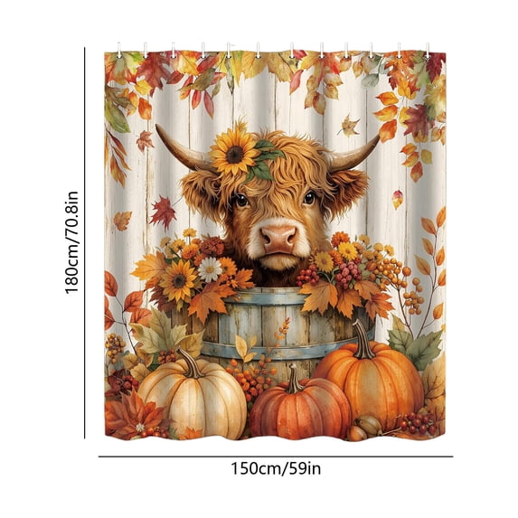 Mecorevxz Halloween Shower Curtain Waterproof Fabric Bath Curtain Autumns Fall Bathroom Decor Set with Hooks for Home Bathroom Decor,Halloween Decorations,180x150cm(A)